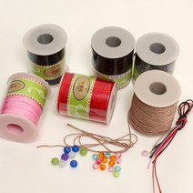 조은 매듭실 매듭줄 매듭끈 전통매듭 100m, 매듭줄1mm(1롤)-블랙-100m, 1개