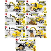 8000A 공사이야기 블럭 지게차 트럭 포크레인 불도저, 8000A공사이야기-휠크레인