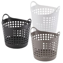 리빙스토리 다용도 빨래바구니 세탁바구니, 빨래바구니(대)_차콜