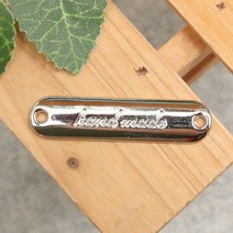 패션메이드 프랑스자수 라벨 가죽라벨 디자인라벨 메탈라벨 핸드메이드라벨 label 종이라벨, 메탈라벨(3개입)-No.실버6