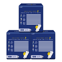 예지미인 순슬림 슈퍼롱 오버나이트 생리대 날개형, 10개입, 3팩