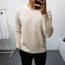 구스마켓 남자 가을 리버풀 브이 트임 긴팔 티셔츠