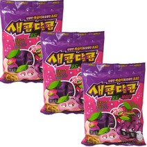 크라운제과 새콤달콤 포도복숭아 개별포장 봉지타입 200g 3봉