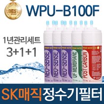 sk매직 WPU-B100F 고품질 정수기 필터 1년관리세트, 선택01_1년관리세트(3+1+1=5개)