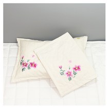 예당 무궁화 자수 광목 베개 커버