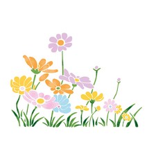 대문닷컴 [대문닷컴]스텐실 도안(ST-5061)들에 핀 꽃, 1개