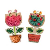 [매직북스] 천연이끼 튜울립 식물액자 만들기 역사북아트 팝업북, 연두색