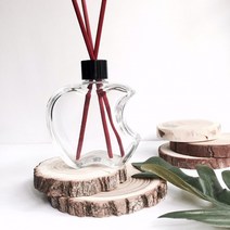 디퓨저용기 - 애플 (110ml) 디퓨저유리용기, 투명+실버유광캡, 100ml