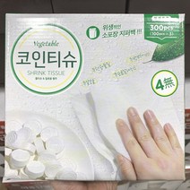 베지터블 코인 압축 티슈, 3팩, 100개입