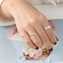 제이엠코 순은 쌍가락지 세트 2.5mm 1돈 은반지 은99% 커플링 1+1