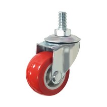 아이비스토어 PVC 적색 볼트 캐스터 1.5인치 회전 (8mm)
