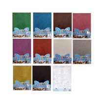 경원상사 반짝이(글리터)펠트지 단색10매(접착)12color, 04. 금색(10매/접착)