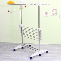 리빙나이스 접이식빨래건조대-4단소형 실내건조대 가정업소용건조대, 1개