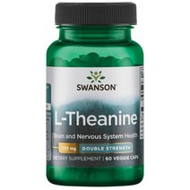 스완슨 L-테아닌 200mg 베지 캡, 60개입, 1개, 60정
