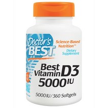 닥터스 베스트 비타민D 5000 IU 360 소프트젤, 1개, 360ml