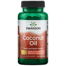 스완슨 코코넛 오일 1000mg 소프트젤, 60개입, 1개, 60정