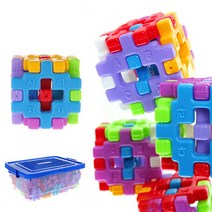 꼬마사각블럭 200pcs+보관함포함 블럭/블록/ALC블록/블럭장난감/ALC블럭/자석블럭/잔디블럭/유아퍼즐/우드블럭/유아블럭, 단일 수량