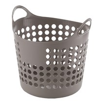 리빙스토리 다용도 빨래바구니 세탁바구니 size-대, 1개, 브라운