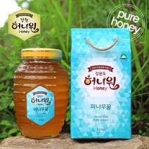 [허니원] 피나무꿀2.4kg(유리), 1박스