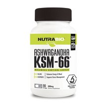 뉴트라바이오 아슈와간다 KSM-66 600mg 브이-캡 비건 글루텐 프리, 90개입, 1개, 90정