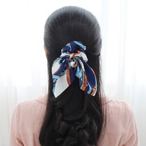 [당일출고] 스카프 쉬폰 진주 리본 머리끈 헤어슈슈 스크런치 곱창 헤어끈 캔디플래닛