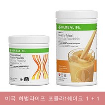 허벌라이프 미국 포뮬라1 쉐이크 1+1= 오렌지 크림 + 단백질 파우더, 2개