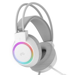 맥스틸 초경량 가상 7.1 3D 서라운드 어학겸용 LED USB 게이밍 헤드셋, White, GM-GHU710 PRO