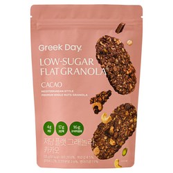 그릭데이 저당 플랫 그래놀라 카카오, 135g, 1개