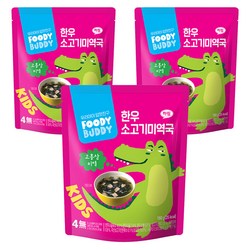 푸디버디 유아용 한우 소고기미역국, 180g, 3개
