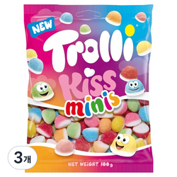 트롤리 키스미니스 젤리, 3개, 100g
