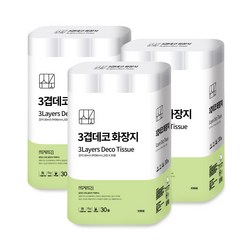 3겹데코 화장지, 3개, 30롤, 30m
