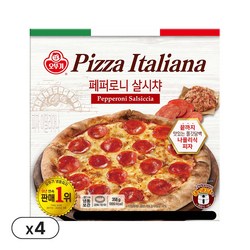 오뚜기 이딸리아나 페퍼로니 살시챠 피자 358g 4개, 4개, 358g