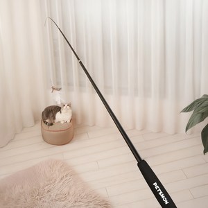 펫츠몬 고양이 장거리 1.8m 4단 깃털 낚싯대
