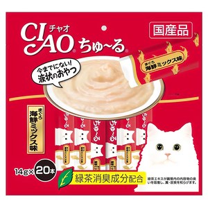 챠오츄르 고양이 짜먹는 간식 20p, 혼합맛(참치/해산물), 280g, 1개