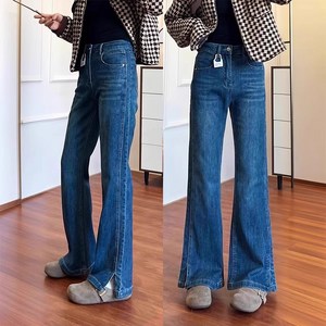 ANYOU 여자 청바지 스트레이트 진 하이웨이스트 와이드 핏 슬림핏 날씬해보이는