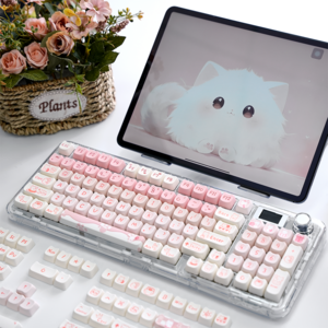 라나야 고양이 얼굴 모양 PBT 커스텀 키보드 키캡