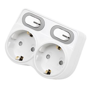 에코파워탭 국내 제조 LED 절전형 L자형 멀티탭 2구 EPM-402L