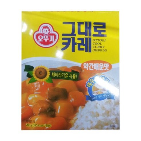 오뚜기 그대로카레 약간매운맛, 200g, 2개