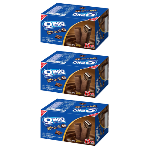 오레오 웨하스 스틱 초코, 150g, 3개