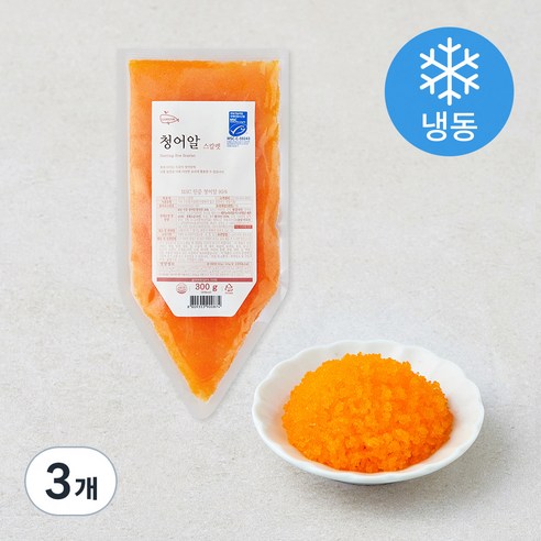 [로켓프레시] 고래미 청어알 스칼렛 (냉동), 300g, 3개