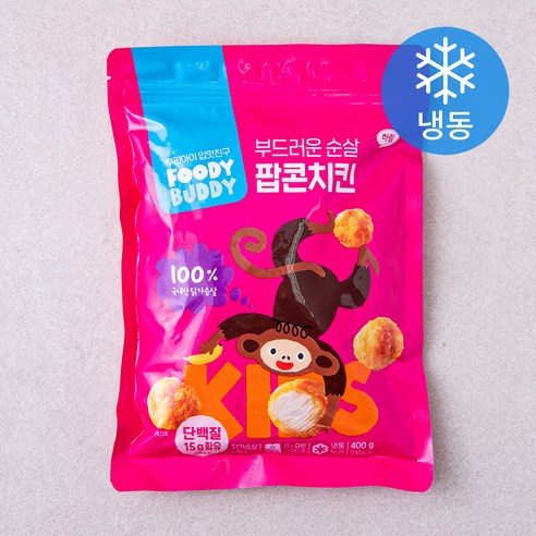 [로켓프레시] 푸디버디 순살 팝콘치킨 (냉동), 400g, 1개