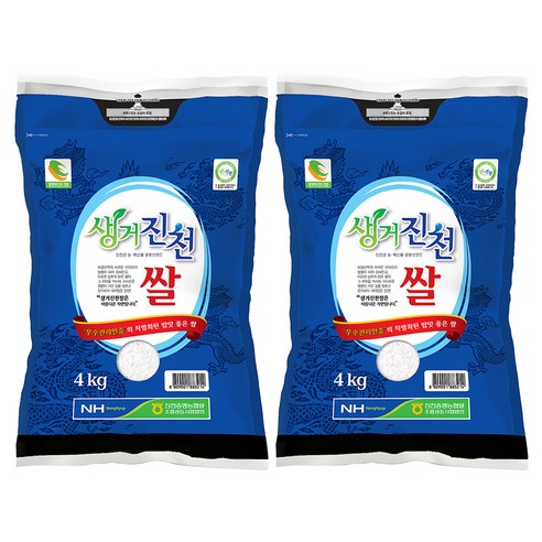 진천증평농협 2025년산 햅쌀 생거진천쌀, 특등급, 4kg, 2개