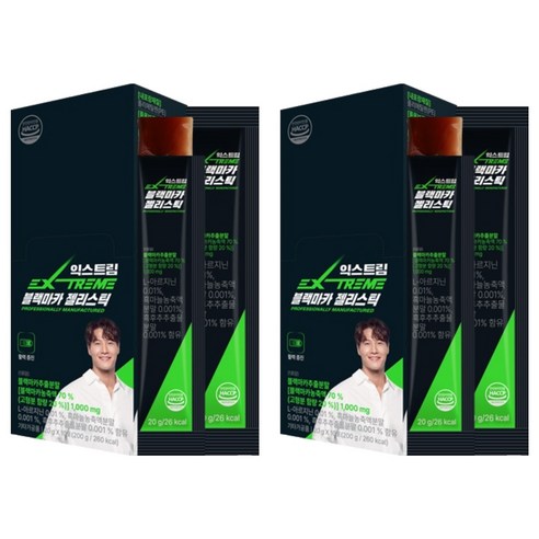 익스트림 블랙마카 젤리스틱 10p, 2개, 200g