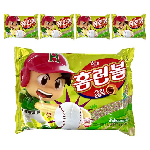 해태제과 홈런볼 초코, 128g, 5개
