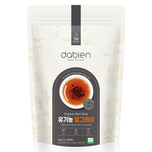 다비앙 생분해티백 유기농 얼그레이 홍차, 1.5g, 30개입, 1개