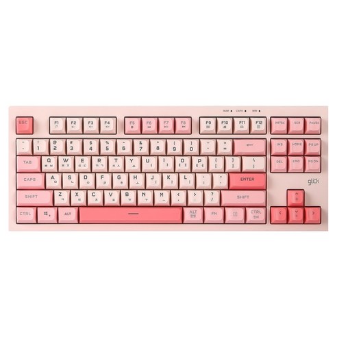 지클릭커 오피스프로 사일런스 M RGB 87키 무소음 유선 텐키리스 키보드