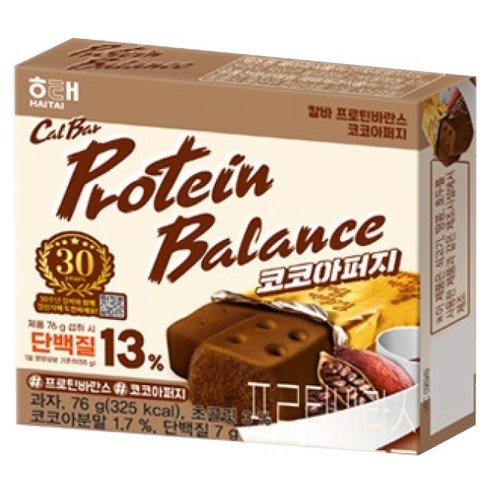 해태제과 칼바 프로틴 바란스 코코아퍼지, 76g, 1개