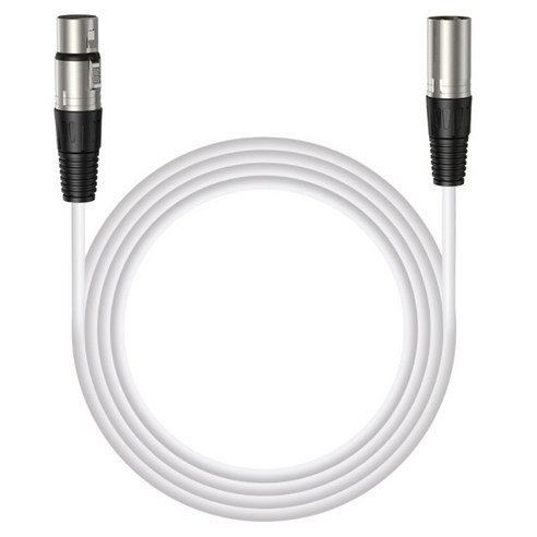 마오노 XLR 마이크 케이블 2m, 1개, 화이트, MKC-200
