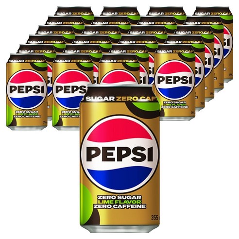 펩시 제로 슈거 라임향 제로 카페인, 355ml, 24개