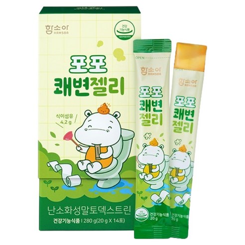 함소아 포포 쾌변젤리 14p, 사과맛, 280g, 1개